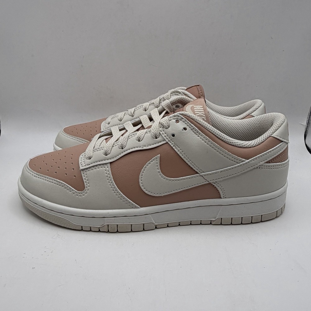New Womens 9.5 Nike Dunk‎ Low Particle Pink/Lt Orewood Brown Sneaker IM6572-603